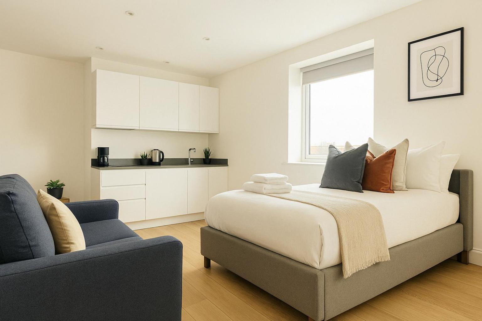 Bright Studio Flat - Walk To River Thames & Kingston Town Surbiton Exteriör bild